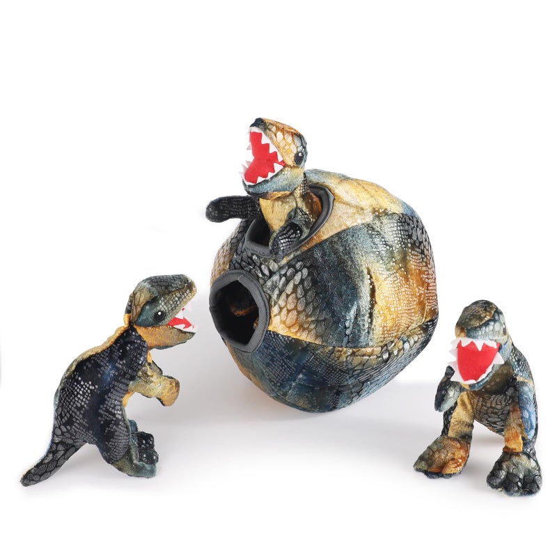 IFOYO Squeaky Dog Toys, Dinosaur Puppy Toys, Plush Interactive Dog Toys for Small Medium Dogs, Enrichment Hide and Seek Dog Toy - Image 1